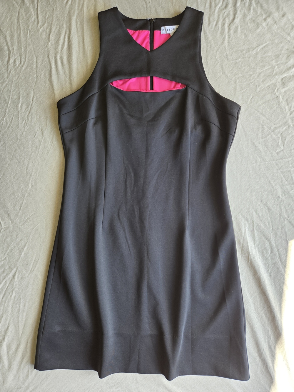 Gretchen Scott Designs Black Peek-A-Boo Cutout Mini Dress – Size M